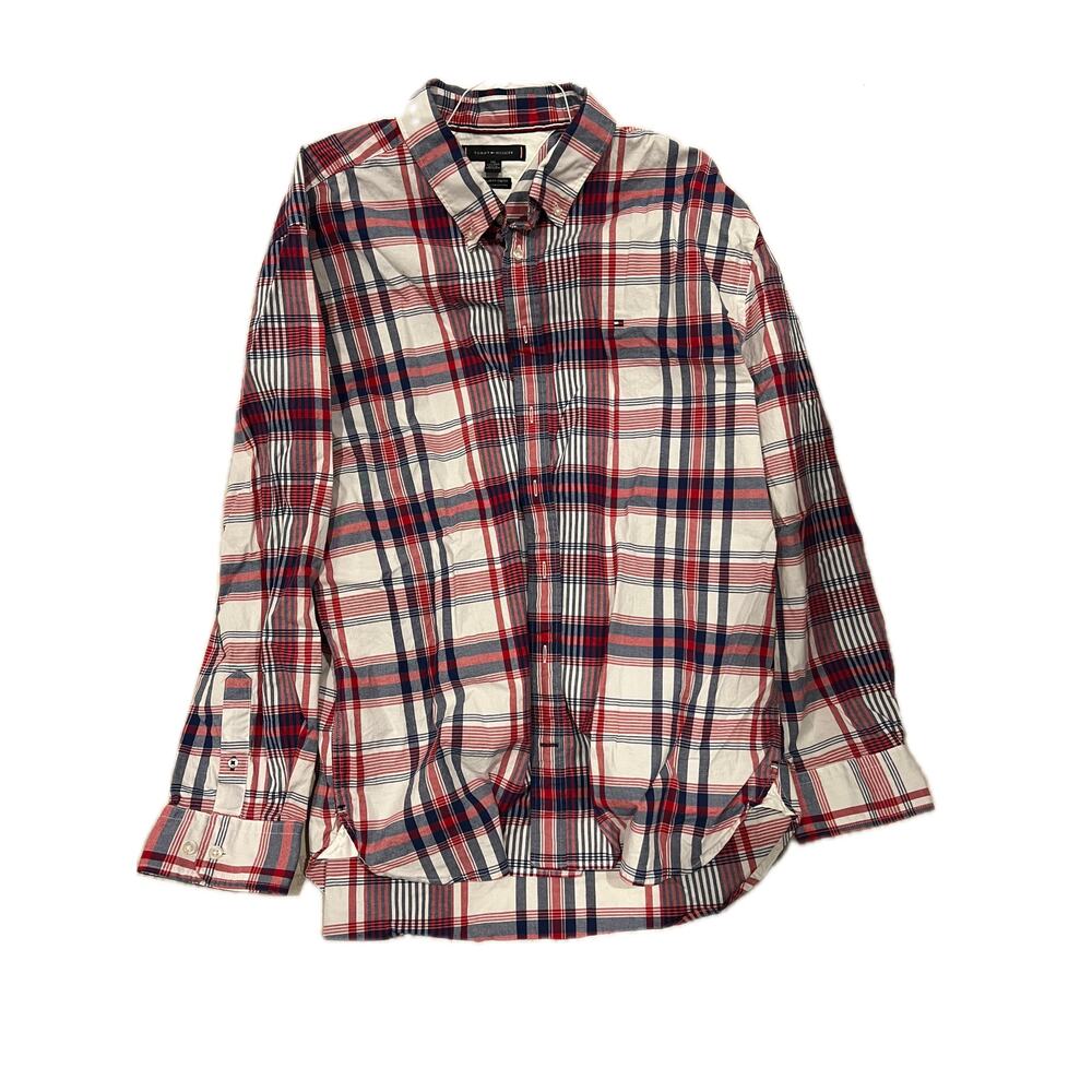 Tommy Hilfiger Regular Fit Stretch Long Sleeve Shirt Mens XXL